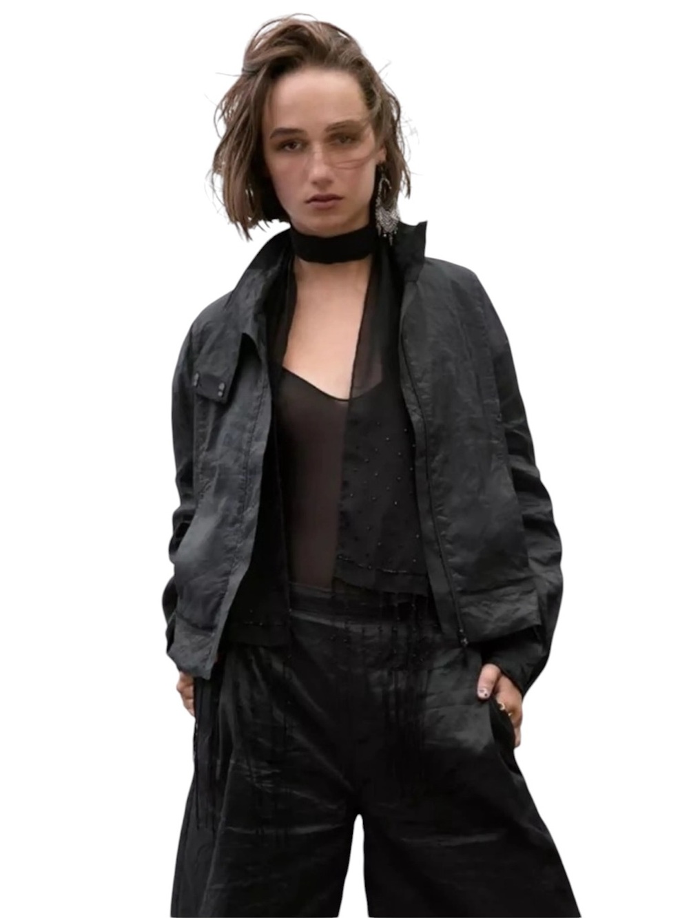 ZARA Funnel Neck Wind Breaker in Sz S - Picture 2 of 12